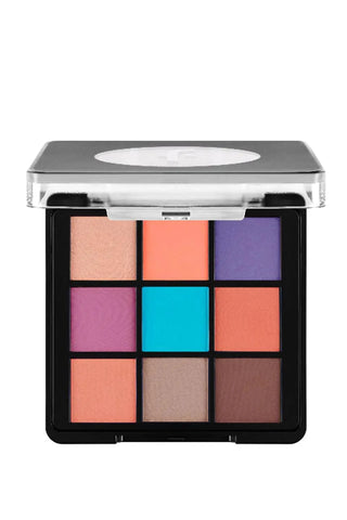 Flormar 9-pack Compact Eyeshadow Palette with Creamy Texture & Matte Finish/Shimmer 9g - 008 Rainbow - By Baano