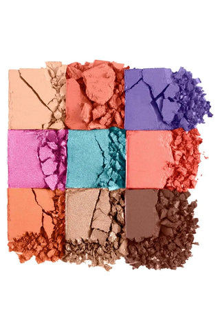 Flormar 9-pack Compact Eyeshadow Palette with Creamy Texture & Matte Finish/Shimmer 9g - 008 Rainbow - By Baano