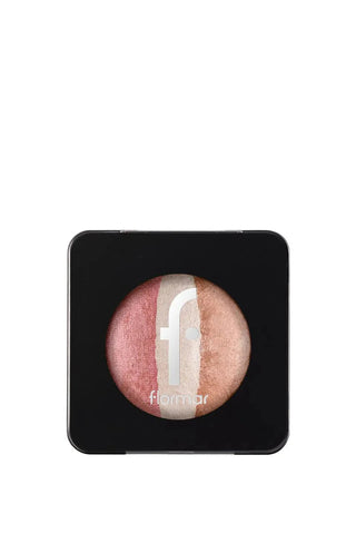 Flormar Baked Blush-On Highly Pigmented & Matte Finish Baked Blush 4g - 053 Pinky Trio Chivela