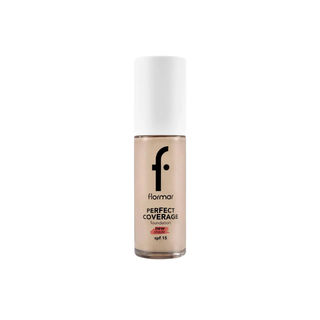 Flormar Perfect Coverage Highly Pigmented & Semi-gloss Finish SPF15 Foundation 30ml - 130 Light Beige - By Baano