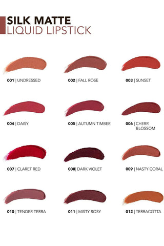 Flormar Silk Matte Highly Pigmented & Moisturizing Liquid Lipstick with Matte Finish 4.5ml - 003 Sunset Chivela