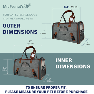 Mr. Peanut's Gold Series Standard Size Airline Compliant Pet Carrier Mr. Peanut's Pet Carriers