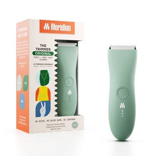 Meridian Trimmer Original Pubic & Body Hair Trimmer for Men & Women, Below-the-Belt Groomer, Ball Trimmer, Bikini Trimmer - Sage