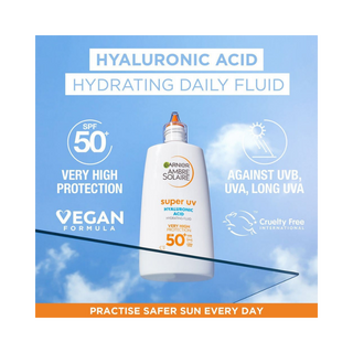 Garnier Ambre Solaire Super UV Hyaluronic Acid Anti-Dryness Face Cream Spf50 40ml