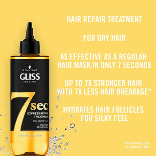 Gliss 7sec Express Repair Treatment Oil Nutritive 200ml - By Baano