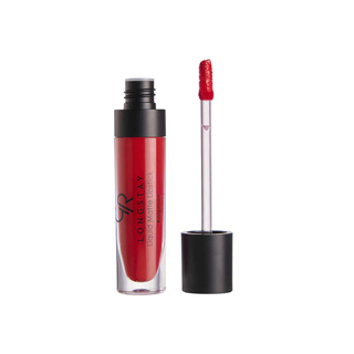 Golden Rose Longstay Liquid Matte Lipstick - 09 Flag Red - By Baano