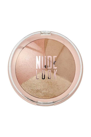Golden Rose Nude Look Baked Trio Face Powder 60g - By Baano