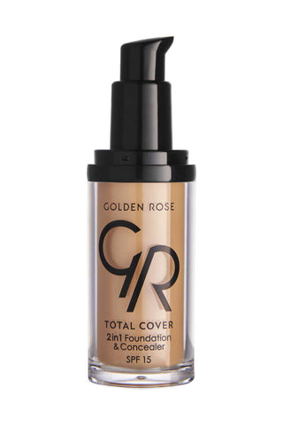 Golden Rose Total Cover 2 in 1 Foundation & Concealer - 15 Warm Sand Chivela