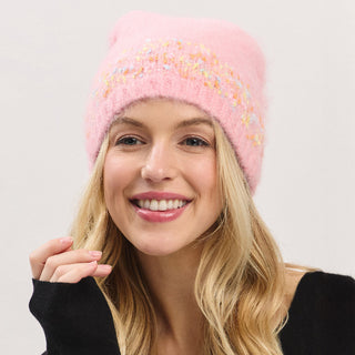 Confetti Solid Winter Beanie Hat