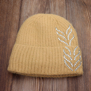 Bling Arrow Studded Accented Fuzzy Winter Beanie Hat
