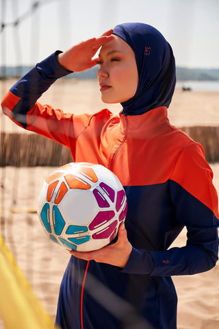 Woven Navy Burkini Modest Swimwear M2316 - By Baano