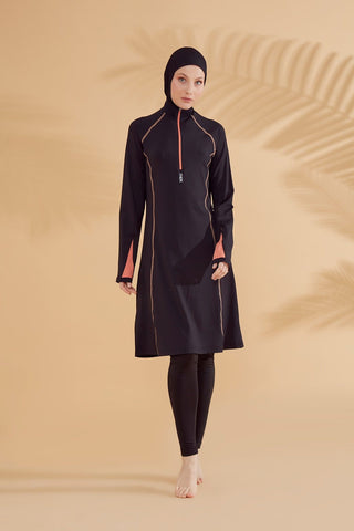 Lycra Black Burkini Modest Swimwear M2333 - By Baano