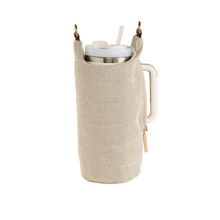 HydroBag® HANDLE® - Dark Oatmeal Canvas with Canvas Vegan Leather Strap