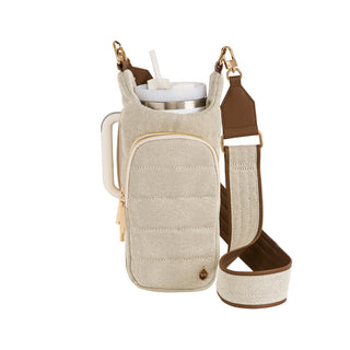 HydroBag® HANDLE® - Dark Oatmeal Canvas with Canvas Vegan Leather Strap