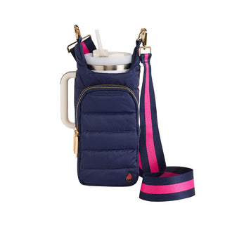 HydroBag® HANDLE™- Island Navy Matte with Pink and Navy Strap