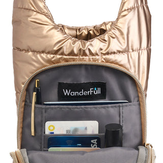 Gold Shiny HydroBag® with Solid Matching Strap