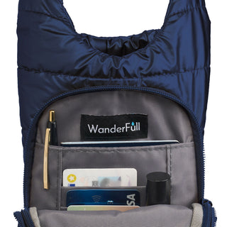 Navy Blue Shiny HydroBag® with Matching Solid Navy Strap