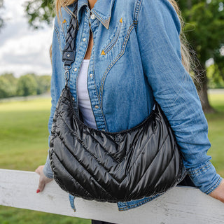 Black Pearl Half Moon HydroHobo® Bag- bottle included