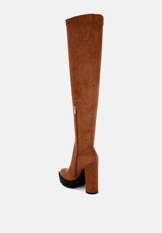 Maple Faux Suede Long Boots