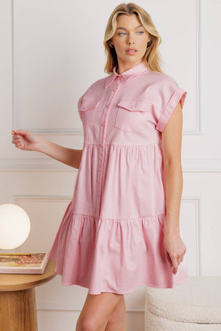 COMMON GROUND TWILL MINI DRESS - By Baano