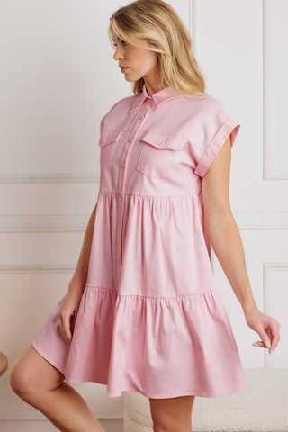 COMMON GROUND TWILL MINI DRESS - By Baano