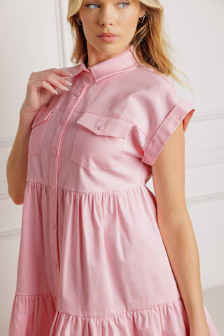 COMMON GROUND TWILL MINI DRESS - By Baano