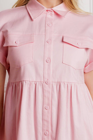 COMMON GROUND TWILL MINI DRESS - By Baano