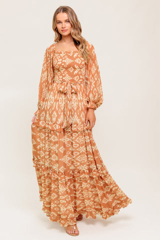 COSMOPOLITAN ELEGANCE WOVEN MAXI DRESS - By Baano