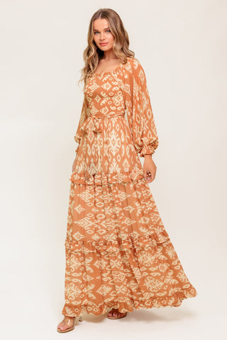 COSMOPOLITAN ELEGANCE WOVEN MAXI DRESS - By Baano