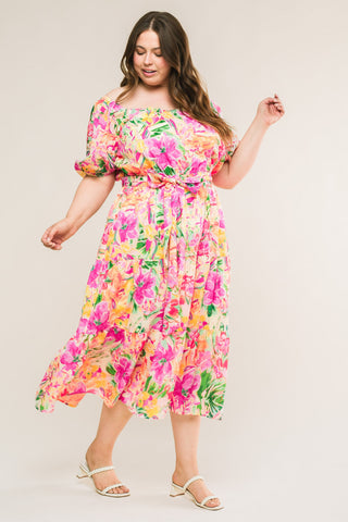 IT STARTS NOW WOVEN MIDI DRESS - By Baano