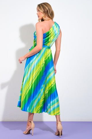 EXUBERANT ELEGANCE WOVEN MIDI DRESS - By Baano