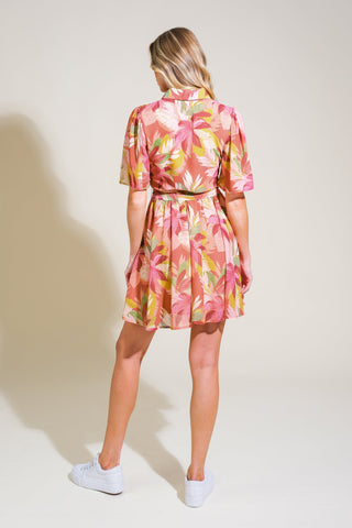 WHIMSICAL WAVES WOVEN MINI DRESS - By Baano