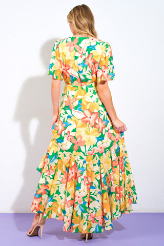 ELABORATE CHARM WOVEN HI-LO DRESS - By Baano