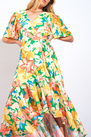 ELABORATE CHARM WOVEN HI-LO DRESS - By Baano