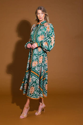 LOVE ESPRESSO WOVEN MIDI DRESS - By Baano