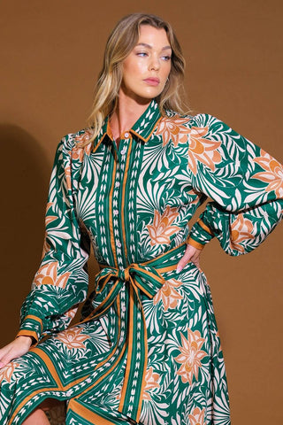 LOVE ESPRESSO WOVEN MIDI DRESS - By Baano