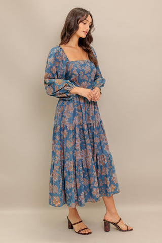 CIRCLE OF FRIENDS DENIM MIDI DRESS - By Baano