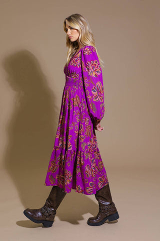 ELEGANTLY ELEVATED WOVEN MIDI DRESS - By Baano