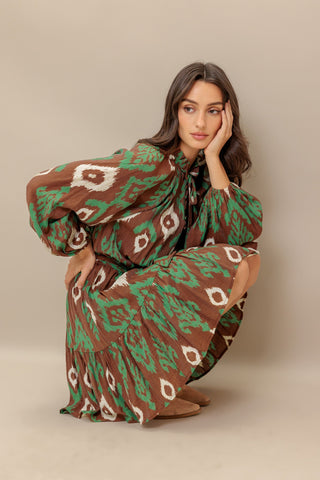 WILD TERRACOTTA WOVEN MINI DRESS - By Baano