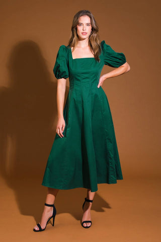 COLORS OF MY HEART WOVEN MIDI DRESS - By Baano
