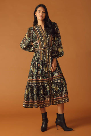 ALONG THE WAY WOVEN MIDI DRESS - By Baano