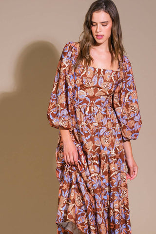 KEEPPING TABS WOVEN MIDI DRESS - By Baano