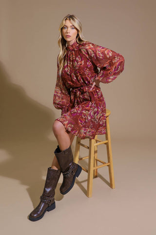 ARTISTIC ESSENCE WOVEN MINI DRESS - By Baano