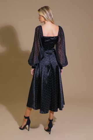 LUMINOUS VIBES WOVEN MIDI DRESS - By Baano