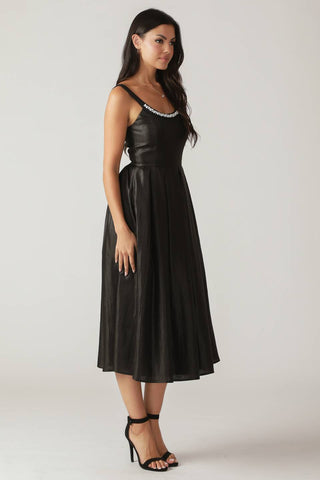 FLUTTERING FIELDS WOVEN MIDI DRESS - By Baano