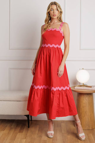 TREAD LIGHTLY WOVEN MIDI DRESS - By Baano