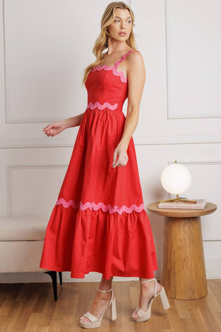 TREAD LIGHTLY WOVEN MIDI DRESS - By Baano