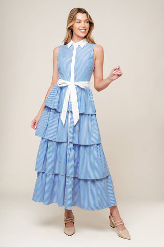 A TOUCH OF GRACE WOVEN MIDI DRESS - By Baano