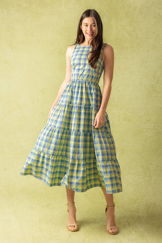START ALL OVER WOVEN MIDI DRESS - By Baano