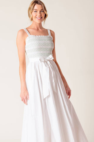 ROMINA BRODERIE WOVEN MIDI DRESS - By Baano